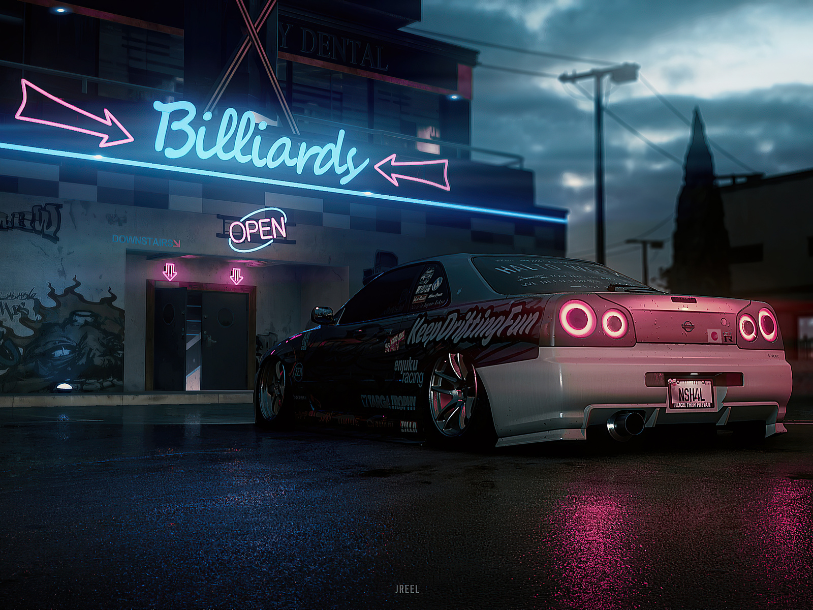 1600x1200 Nfs Nissan Gtr Neon Night 4k Wallpaper,1600x1200 Resolution ...