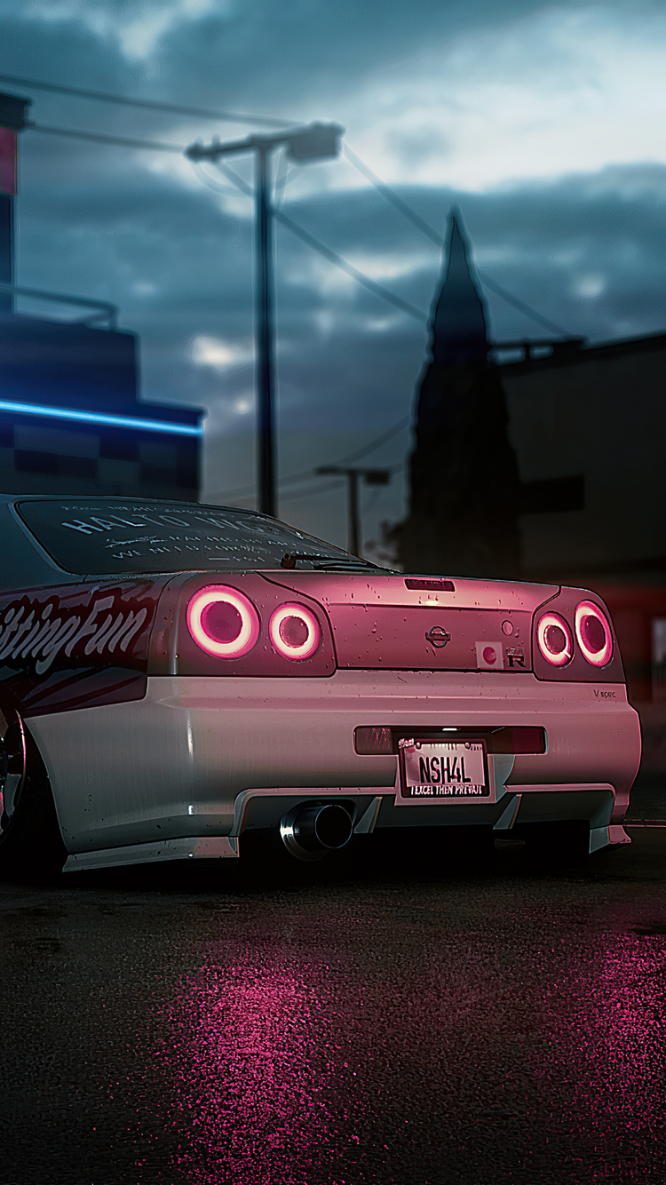 750x1334 Nfs Nissan Gtr Neon Night 4k iPhone 6, iPhone 6S, iPhone 7 ,HD ...