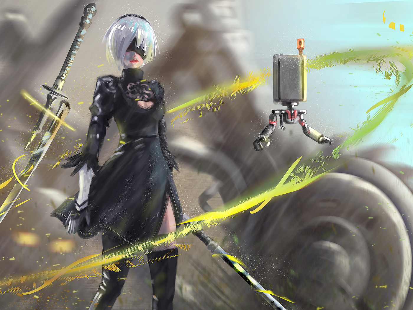 1400x1050 Nier Automata 2B 2020 Wallpaper,1400x1050 Resolution HD 4k ...