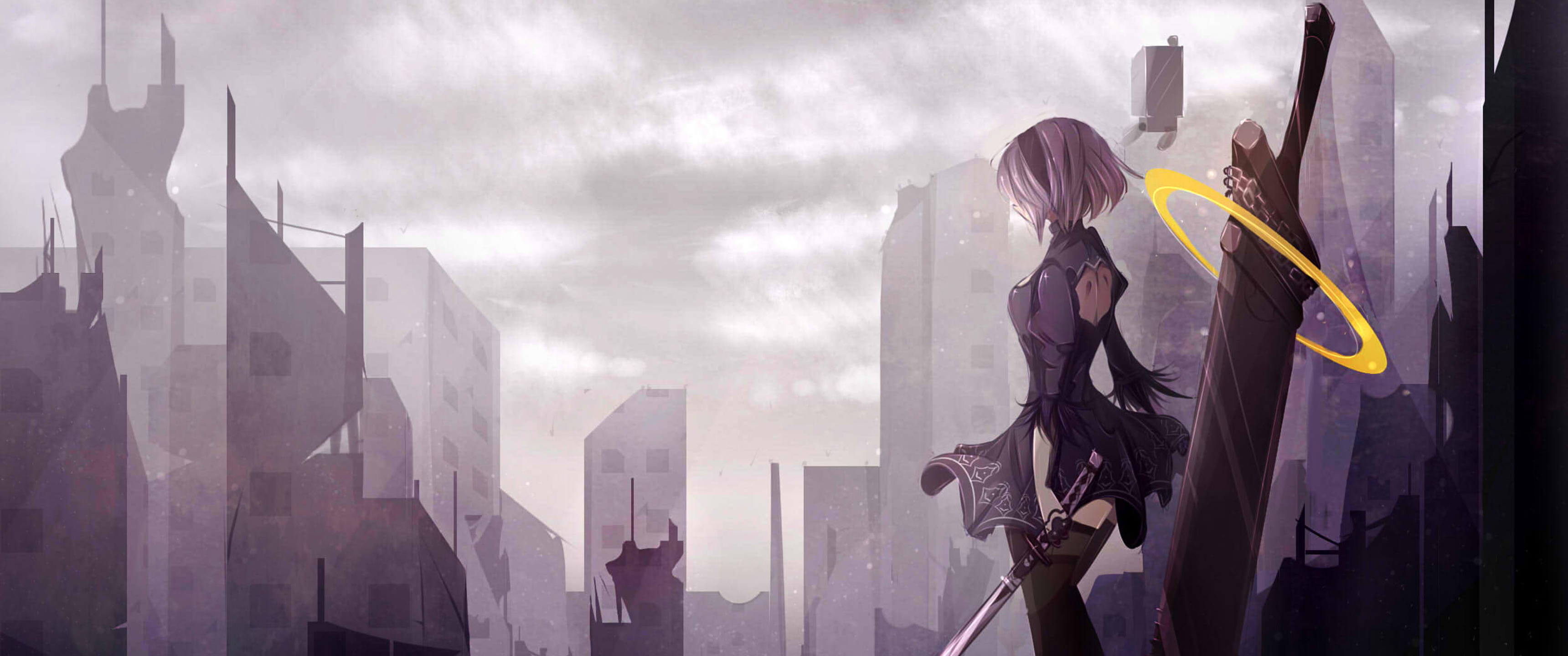 3440x1440 Nier Automata Anime Art UltraWide Quad HD 1440P ,HD 4k ...