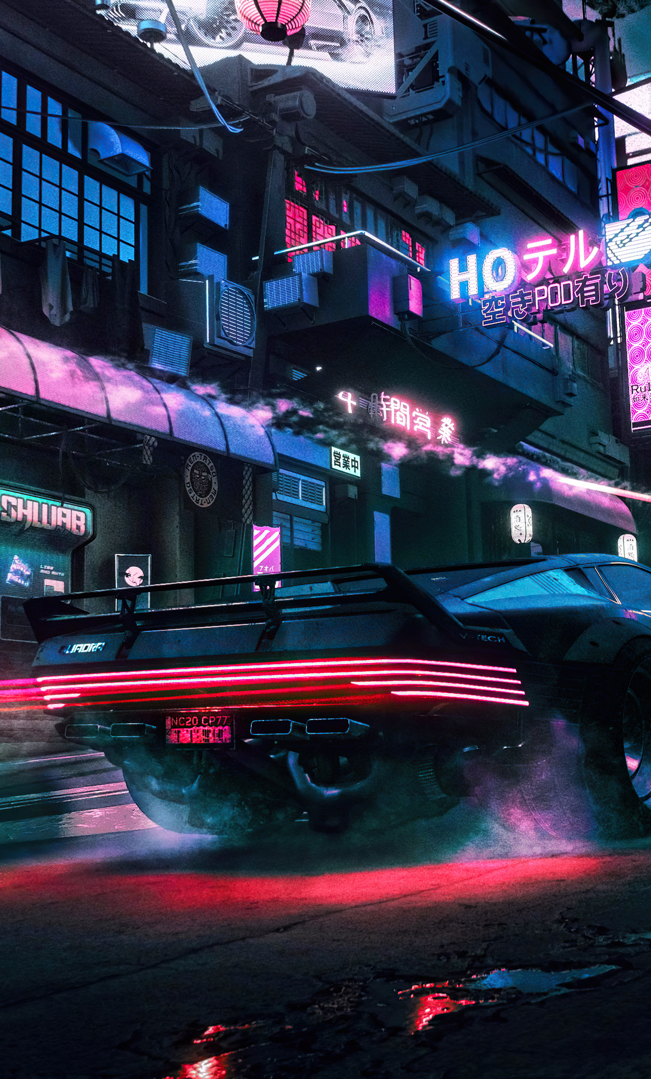 2048x1152 Night Chase In Little China Cyberpunk 2077 2048x1152