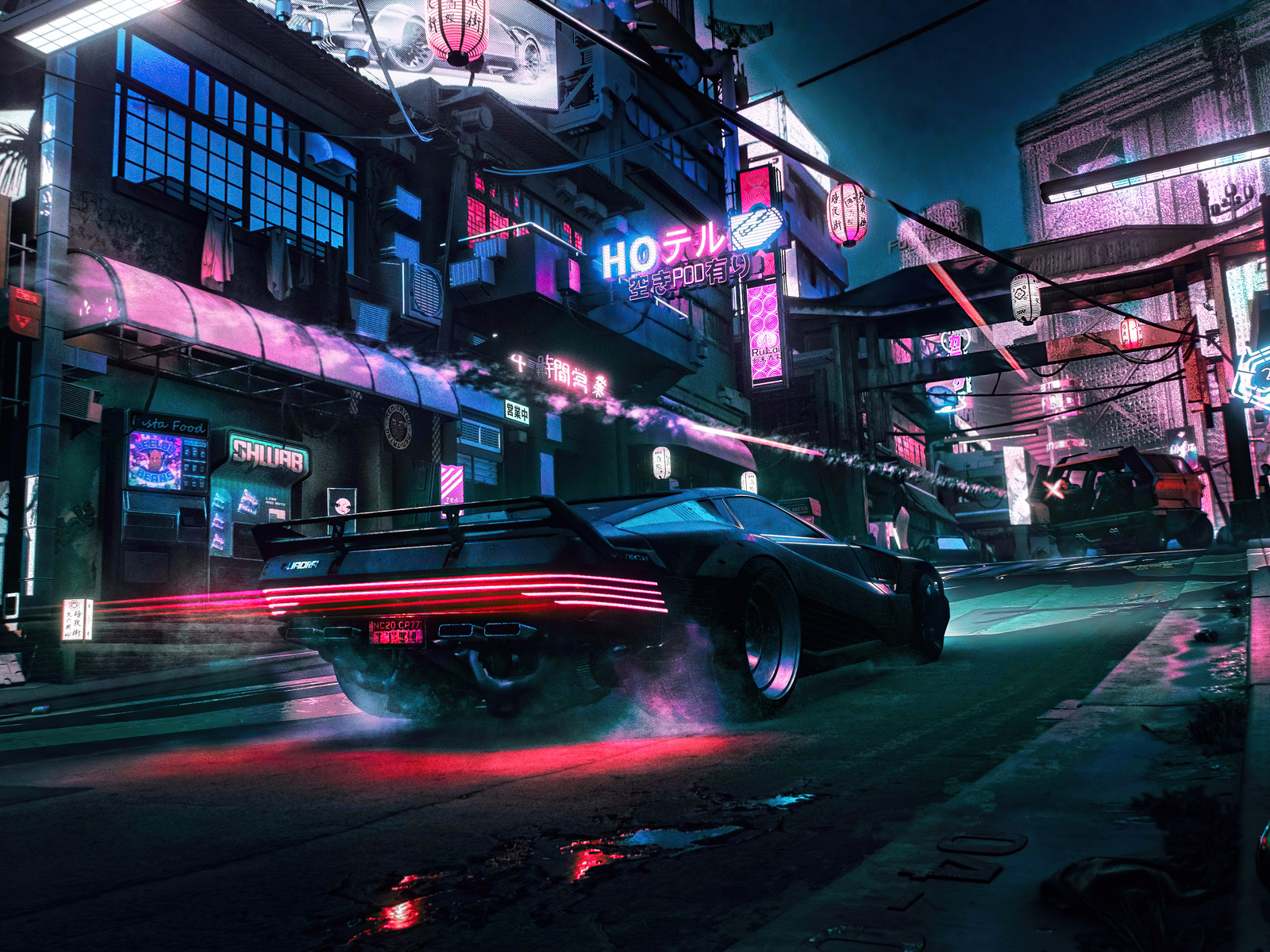 1600x1200 Night Chase In Little China Cyberpunk 2077 Wallpaper ...