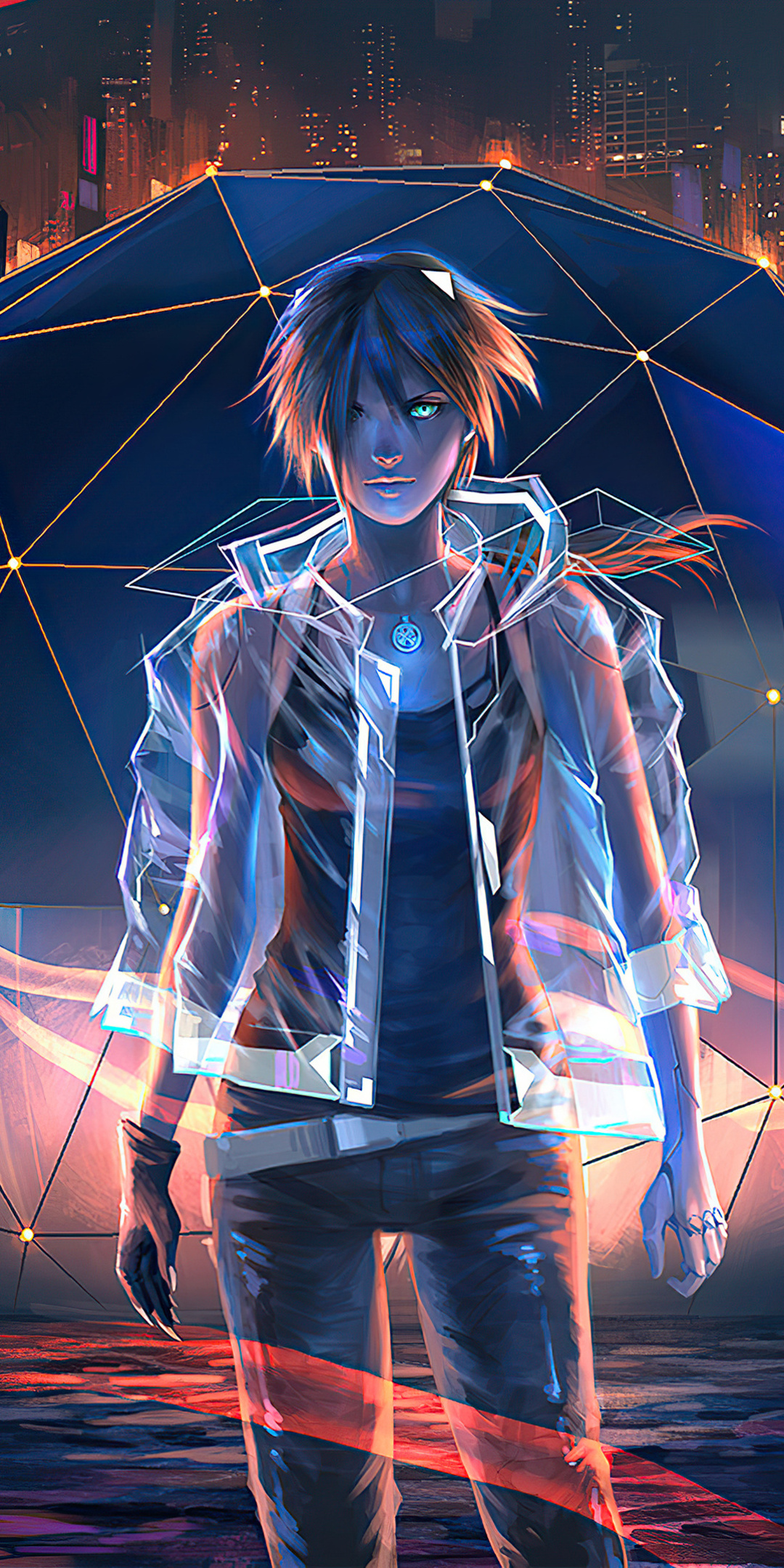 1080x2160 Night City Anime Boy 4k One Plus 5T,Honor 7x,Honor view 10,Lg Q6  HD 4k Wallpapers, Images, Backgrounds, Photos and Pictures