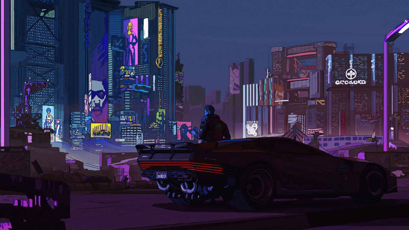 Cyberpunk 2077 PC 1366x768 HD wallpaper