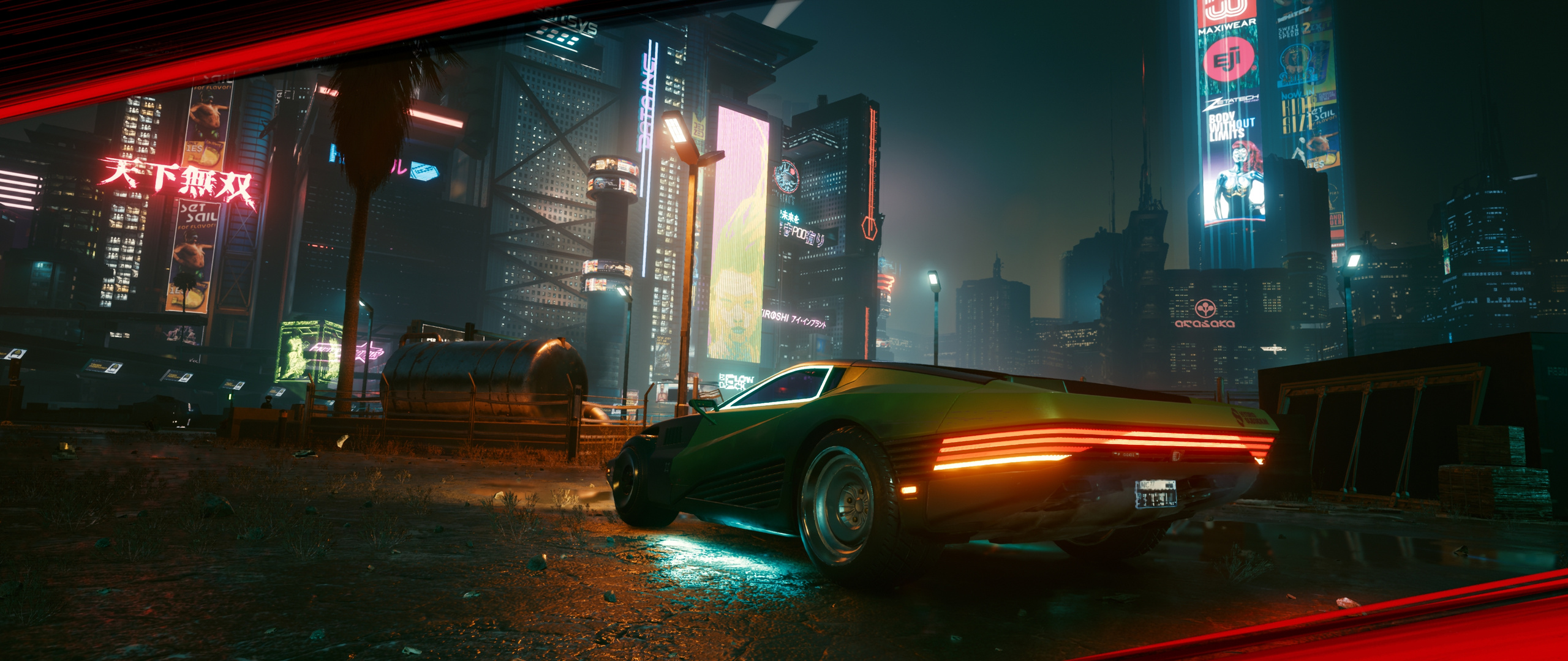 2560x1080 Night City Cybepunk 2077 Car Wallpaper,2560x1080 Resolution ...