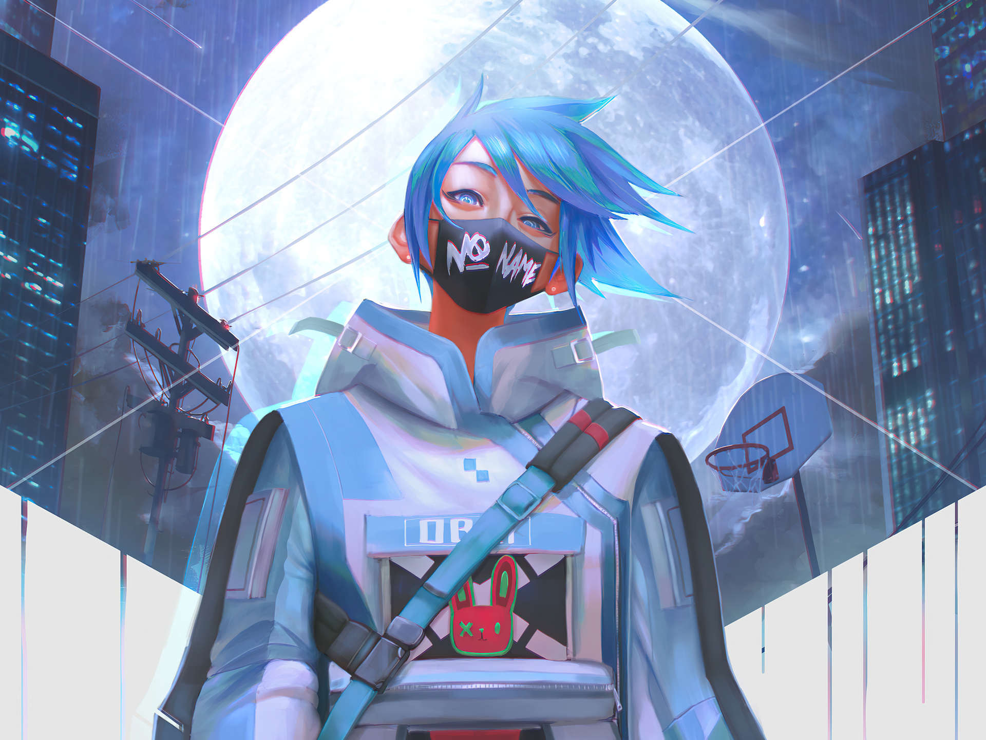 1920x1440 Ninja Boy With Sword Moon 4k 1920x1440 Resolution HD 4k