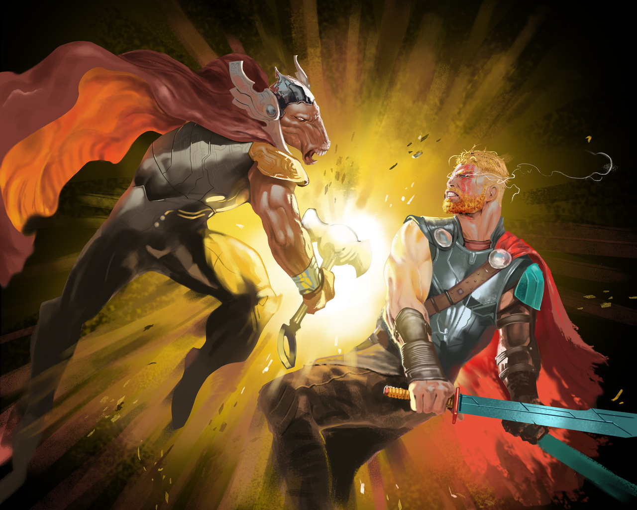 1280x1024 Odinson Vs Beta Ray Bill Wallpaper,1280x1024 Resolution HD 4k ...