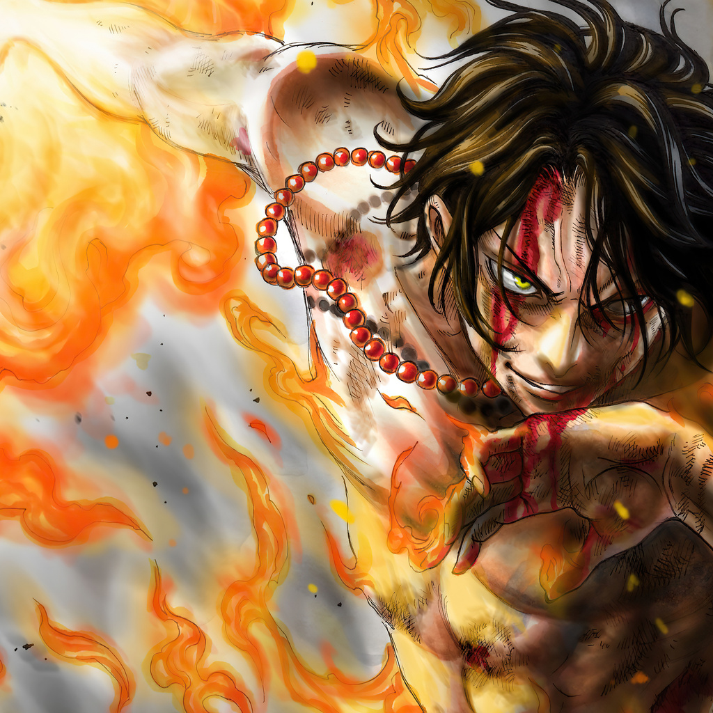 1024x1024 One Piece Fire 4k 1024x1024 Resolution HD 4k Wallpapers ...