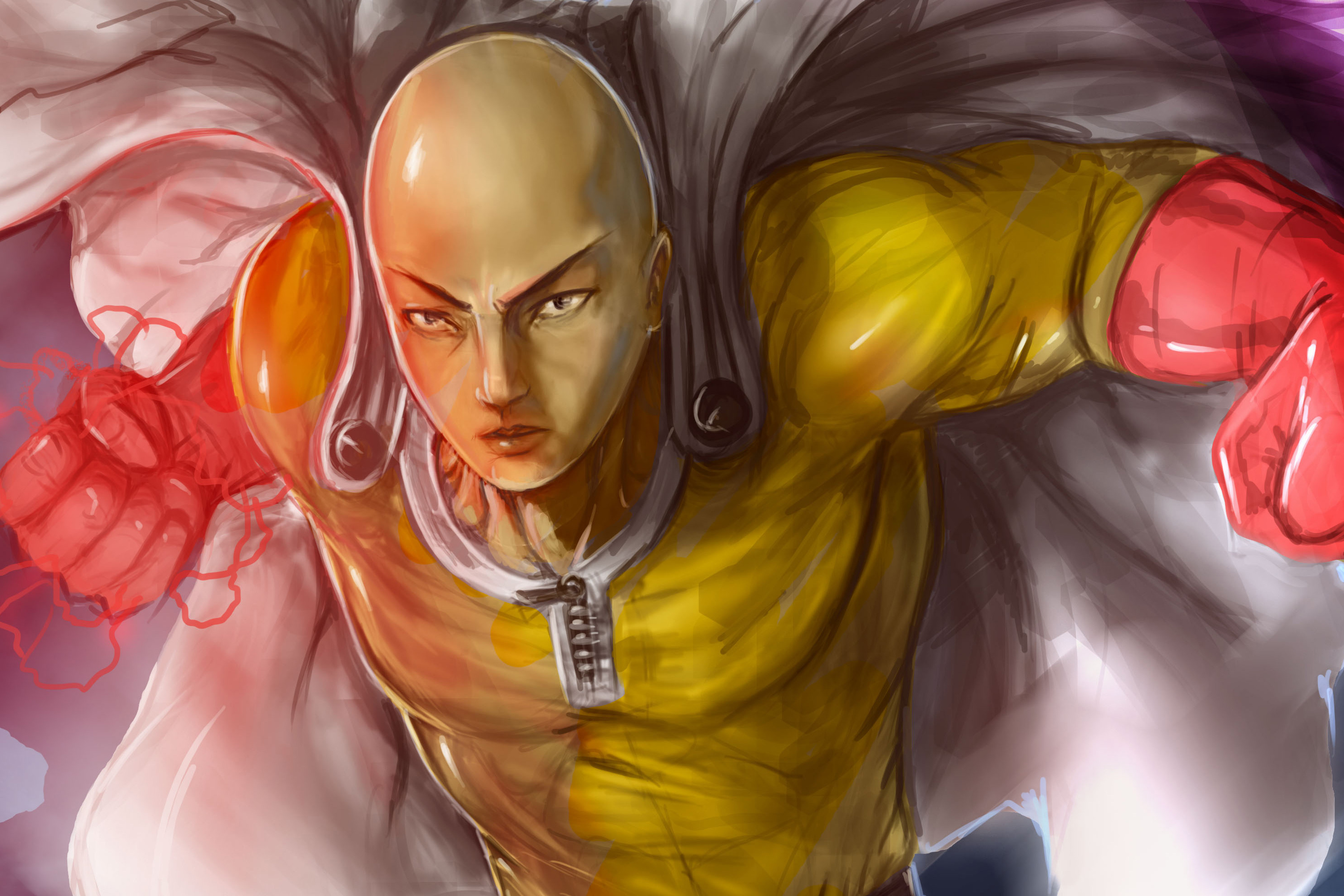 3840x2560 One Punch Man Artwork 4k 3840x2560 Resolution Hd 4k Wallpapers Images Backgrounds 4112