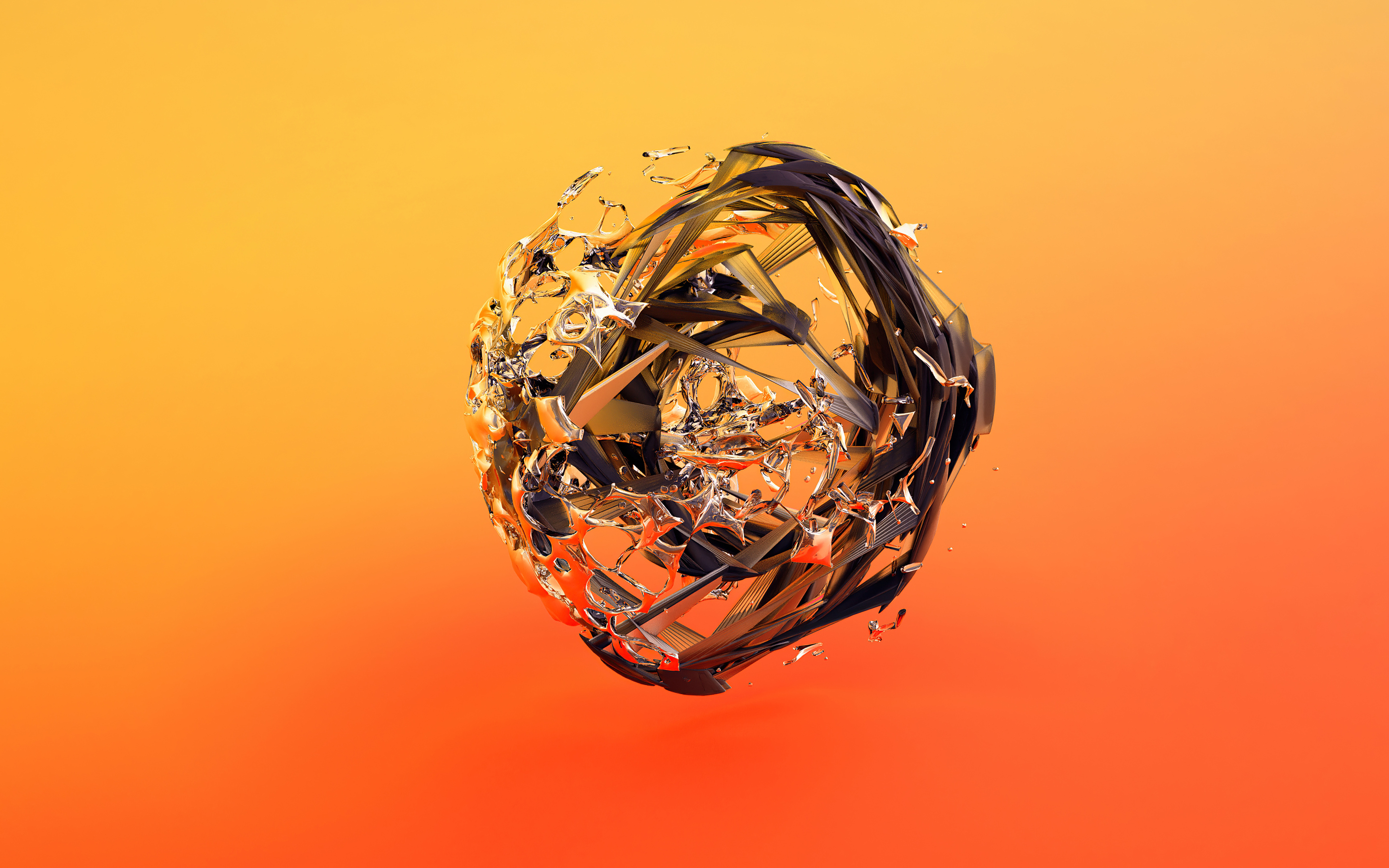 Orange Circle Glass Justin Maller Wallpaper In 2880x1800 Resolution