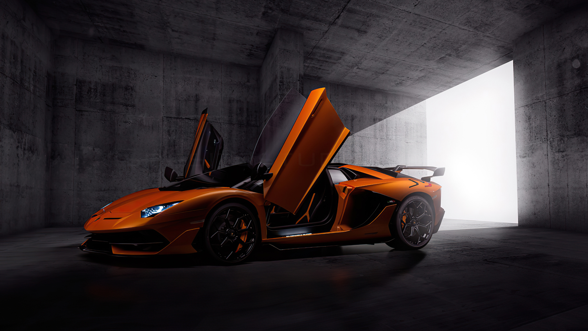 2048x1152 Orange Lamborghini Aventardor SVJ 2048x1152 Resolution HD 4k ...