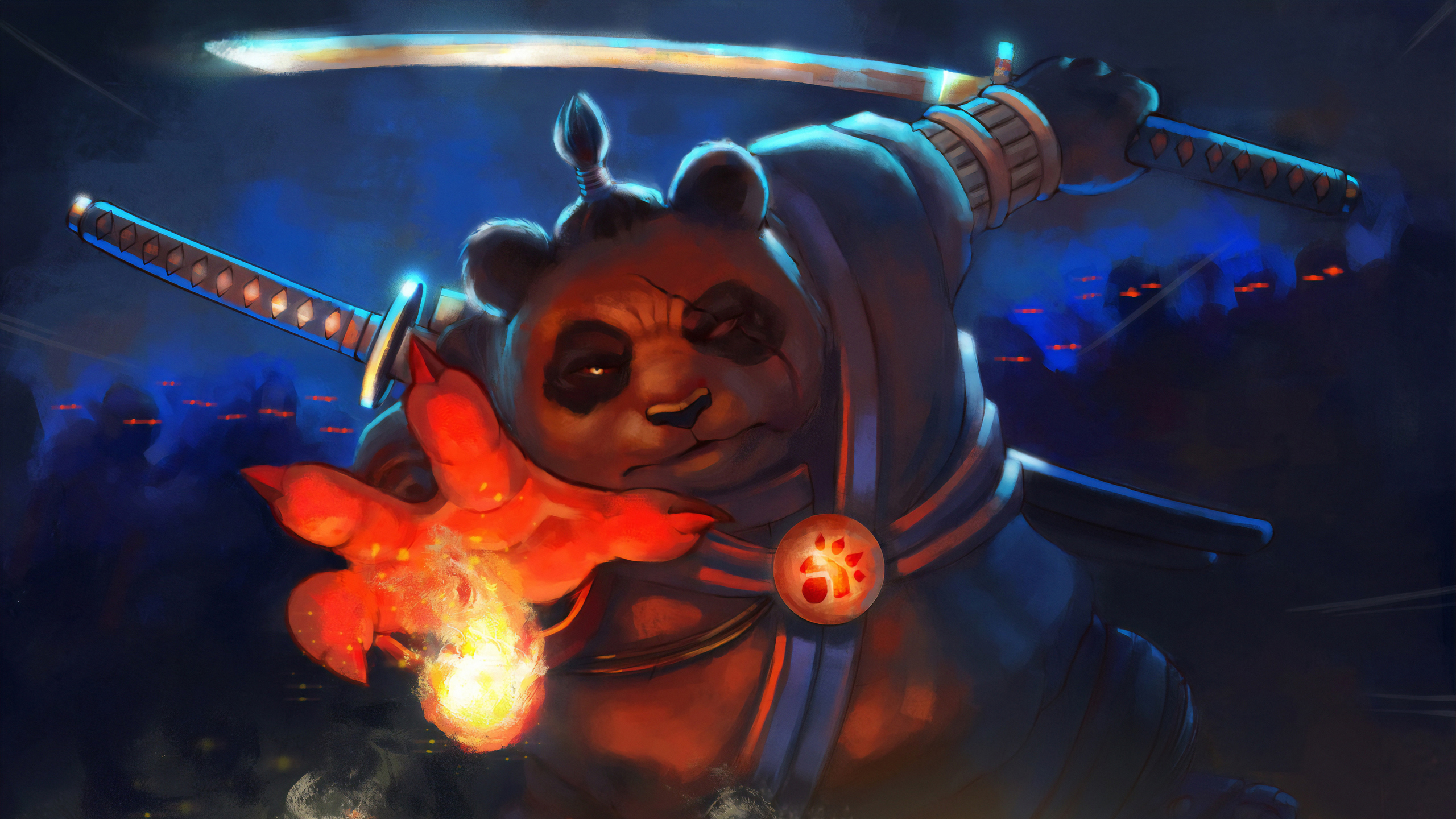 2560x1440 Panda Warrior 1440P Resolution HD 4k Wallpapers, Images,  Backgrounds, Photos and Pictures