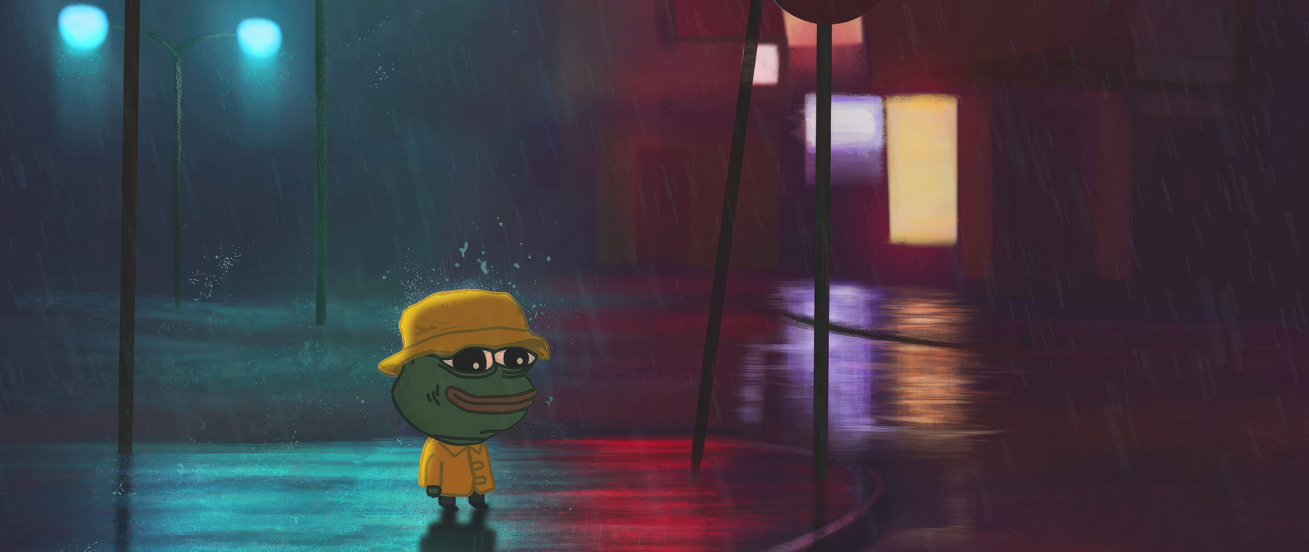 2560x1080 Pepe In The Rain Wallpaper,2560x1080 Resolution HD 4k