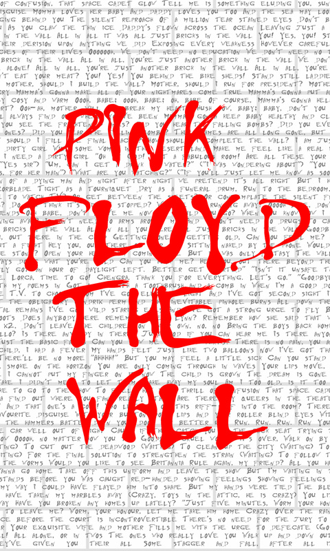 480x800 Pink Floyd The Wall Typography 4k Galaxy Note,HTC Desire,Nokia  Lumia 520,625 Android HD 4k Wallpapers, Images, Backgrounds, Photos and  Pictures