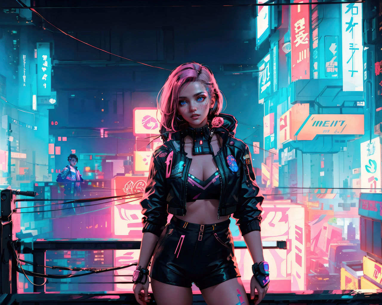 1280x1024 Pink Hair Edge Runner Girl Wallpaper,1280x1024 Resolution HD ...