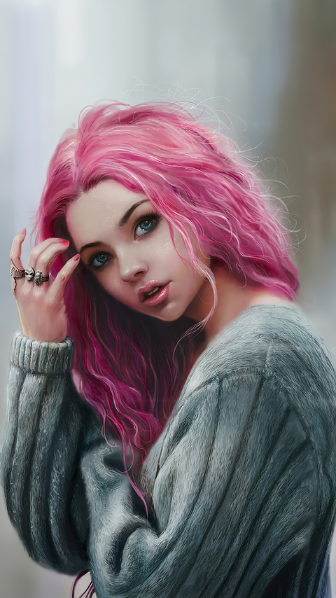 480x854 Pink Hair Girl Android One HD 4k Wallpapers, Images, Backgrounds,  Photos and Pictures