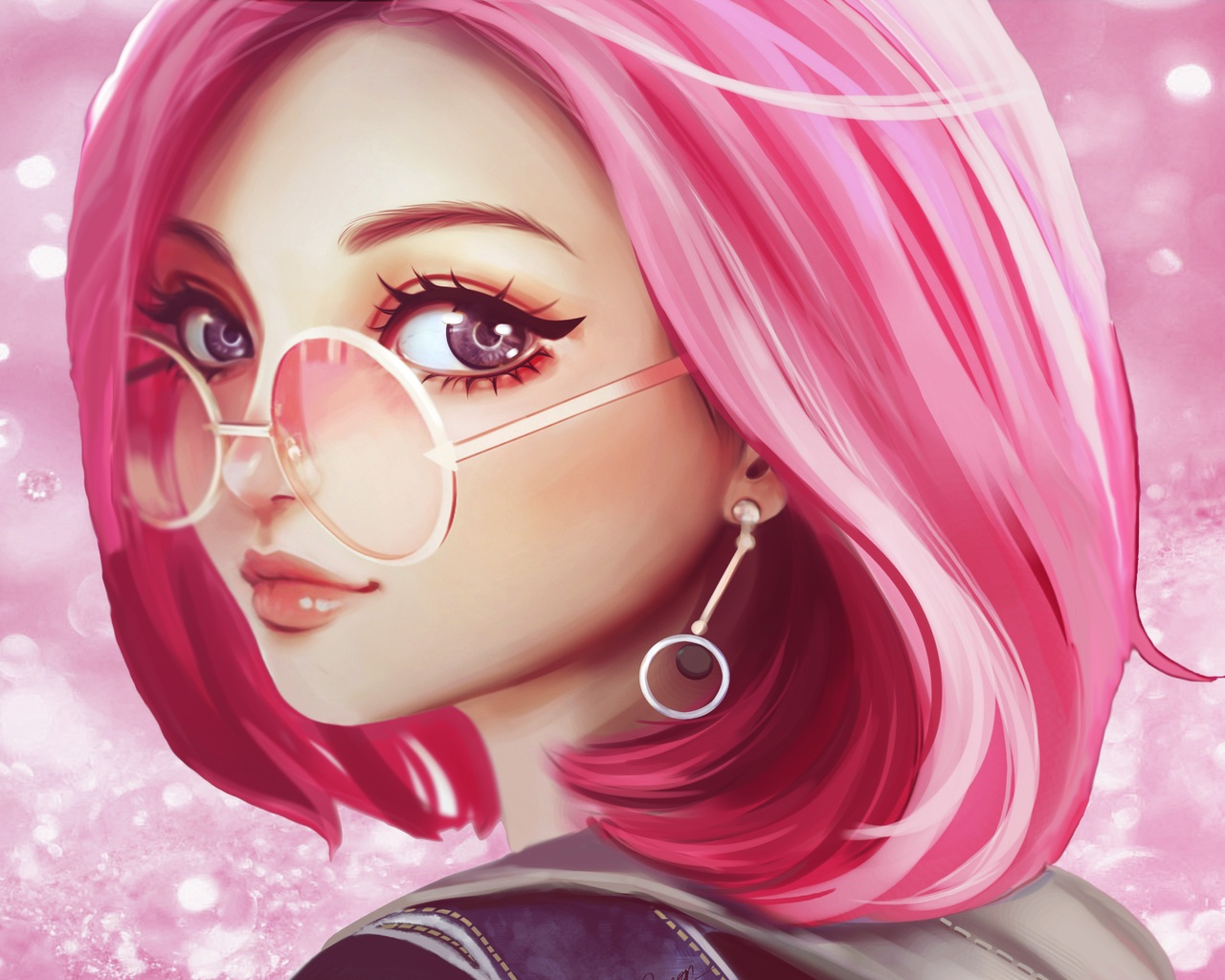 1280x1024 Pink Hair Sun Glasses Fantasy Girl 8k 1280x1024 Resolution HD 4k  Wallpapers, Images, Backgrounds, Photos and Pictures