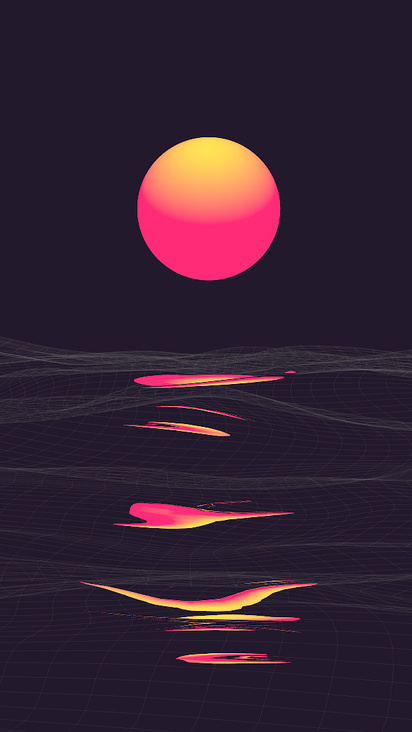 412x732 Pink Retrowave Sunset 412x732 Resolution HD 4k Wallpapers ...