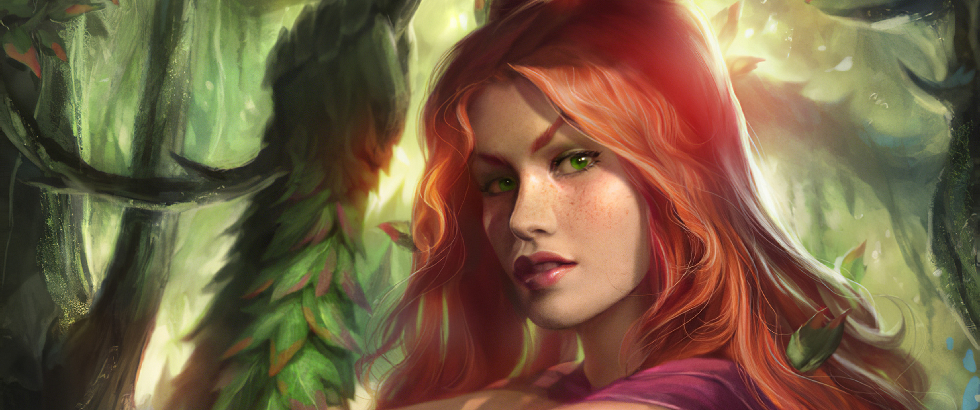 3440x1440 Poison Ivy Artwork UltraWide Quad HD 1440P ,HD 4k Wallpapers ...