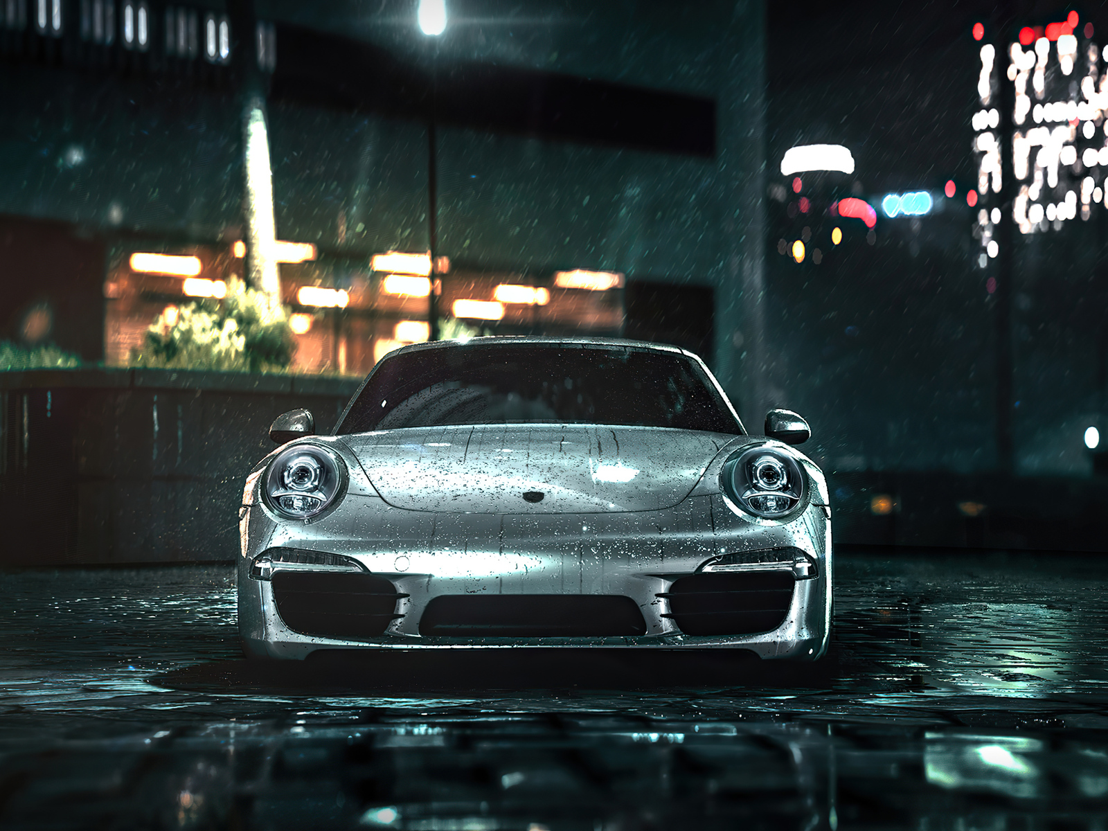 1600x1200 Porsche 911 Rain 4k 1600x1200 Resolution HD 4k Wallpapers ...