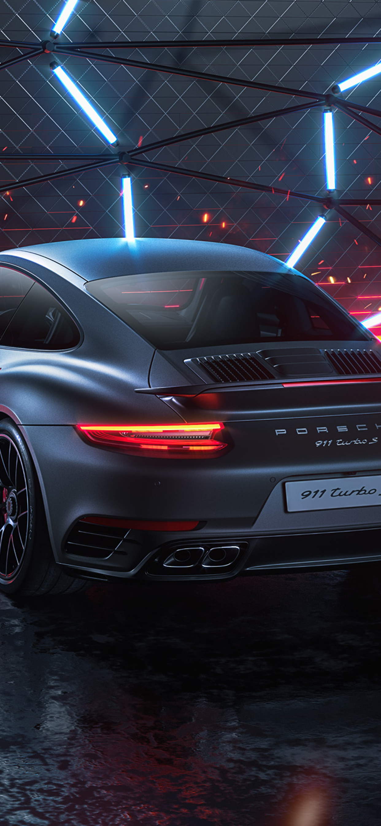1242x2688 Porsche 911 TurboS CGI Iphone XS MAX HD 4k Wallpapers, Images