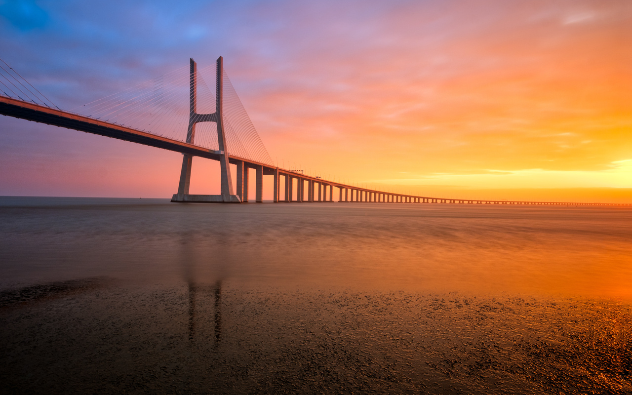 1280x800 Portugal Lisbon 25 De Abril Bridge 720P ,HD 4k Wallpapers ...