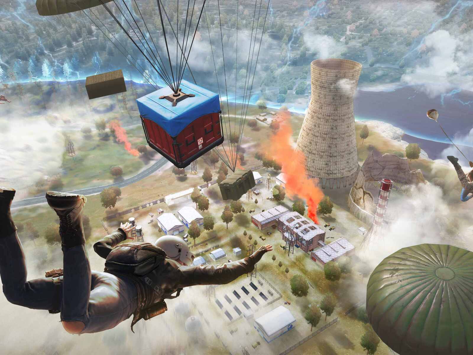 Pubg Fall From Plane Wallpaper In 1600x1200 Resolution