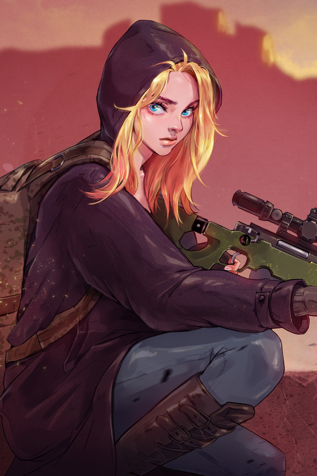 640x960 Pubg Game Girl Fanart iPhone 4, iPhone 4S ,HD 4k Wallpapers ...