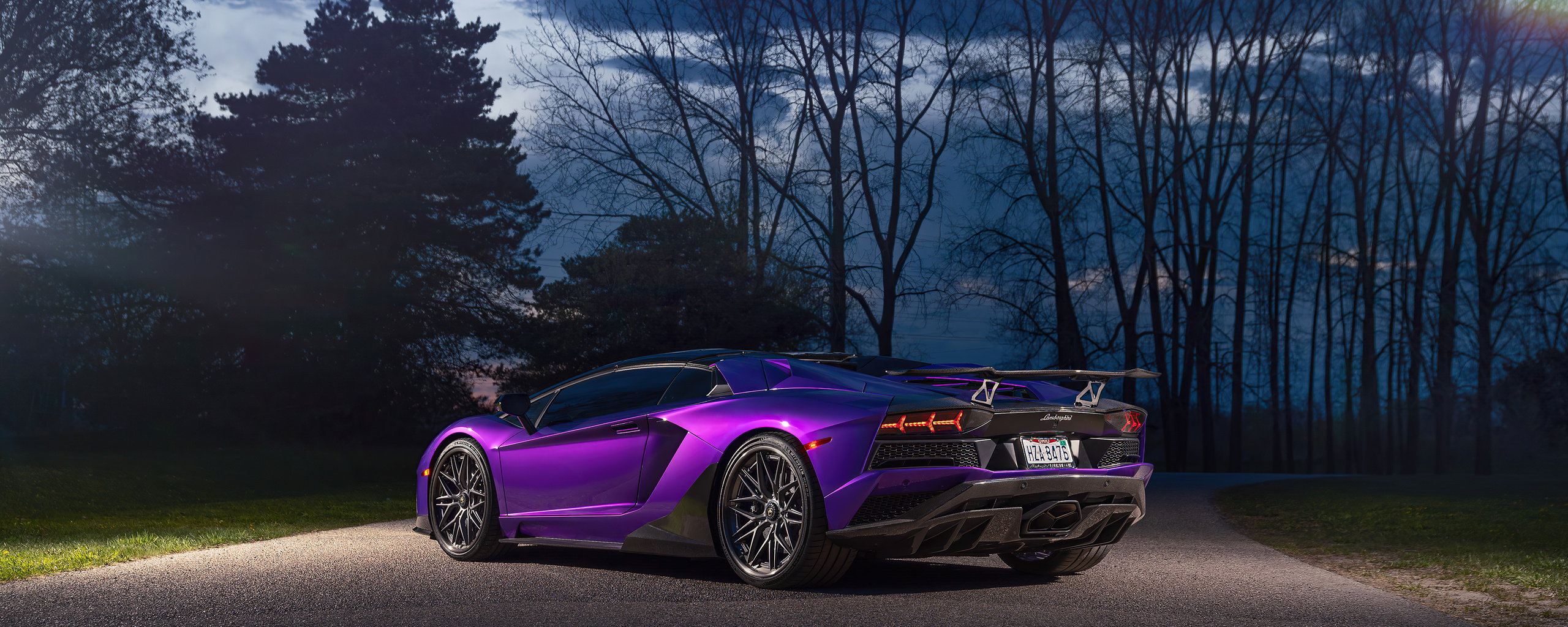 2560x1024 Purple Lamborghini Aventador Rear 5k Wallpaper,2560x1024 ...