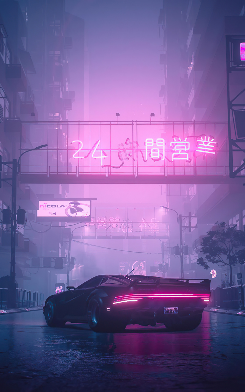 800x1280 Quadra Turbo Neon Cyberpunk 2077 4k Nexus 7,Samsung Galaxy Tab ...