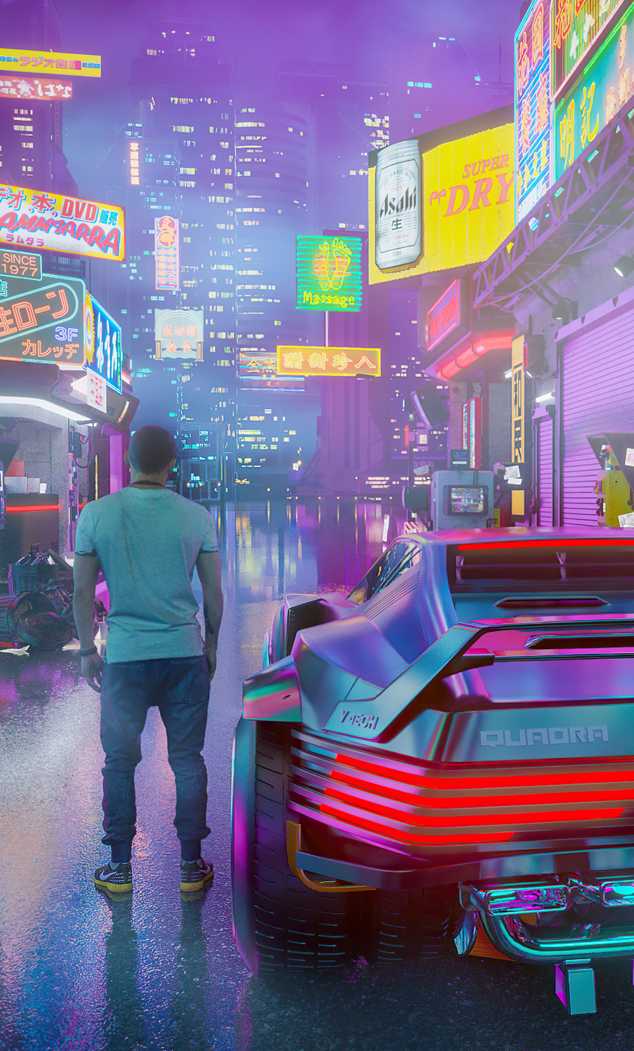 iphone wallpaper hd - cyberpunk car