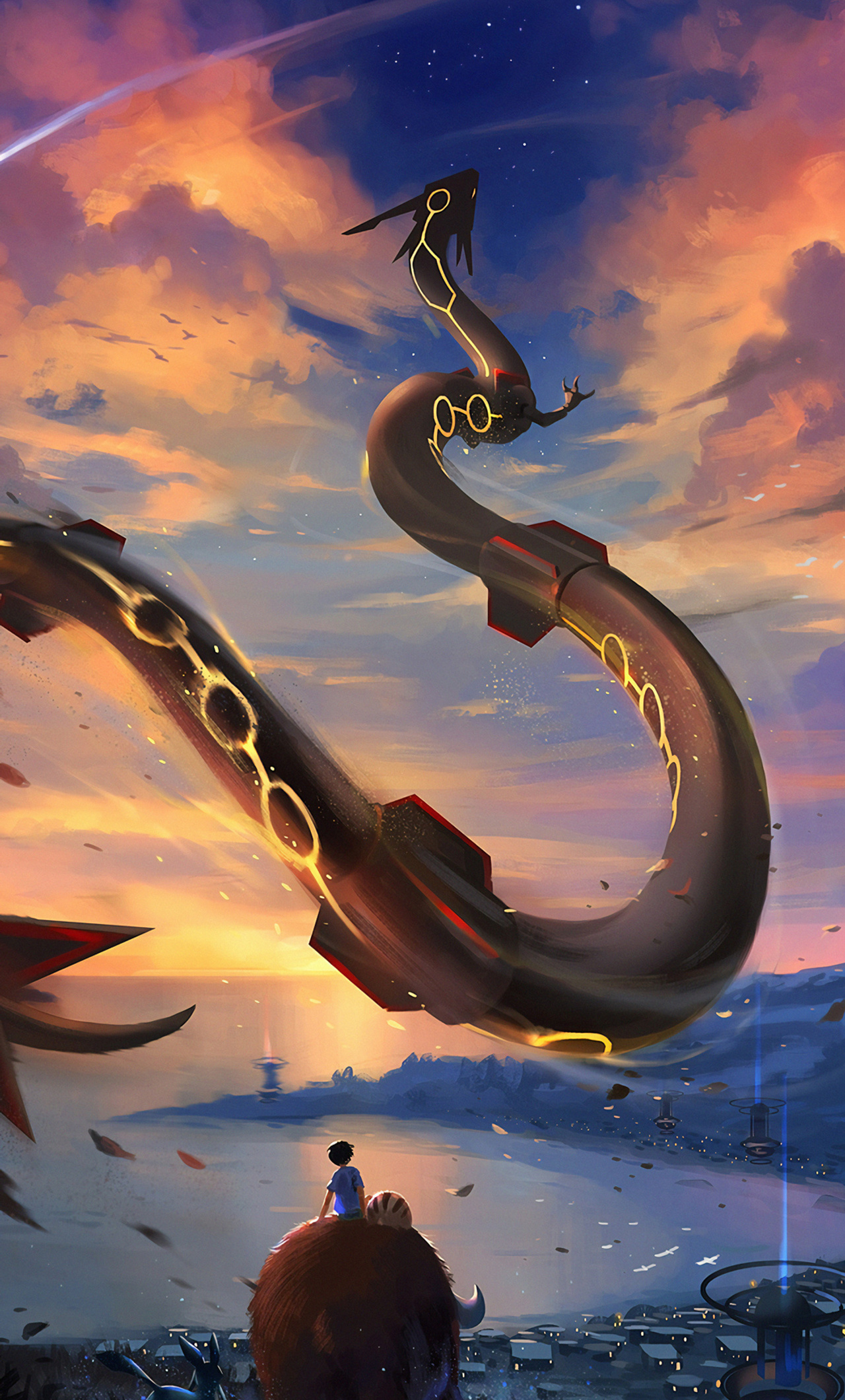 pokemon shiny rayquaza wallpaper