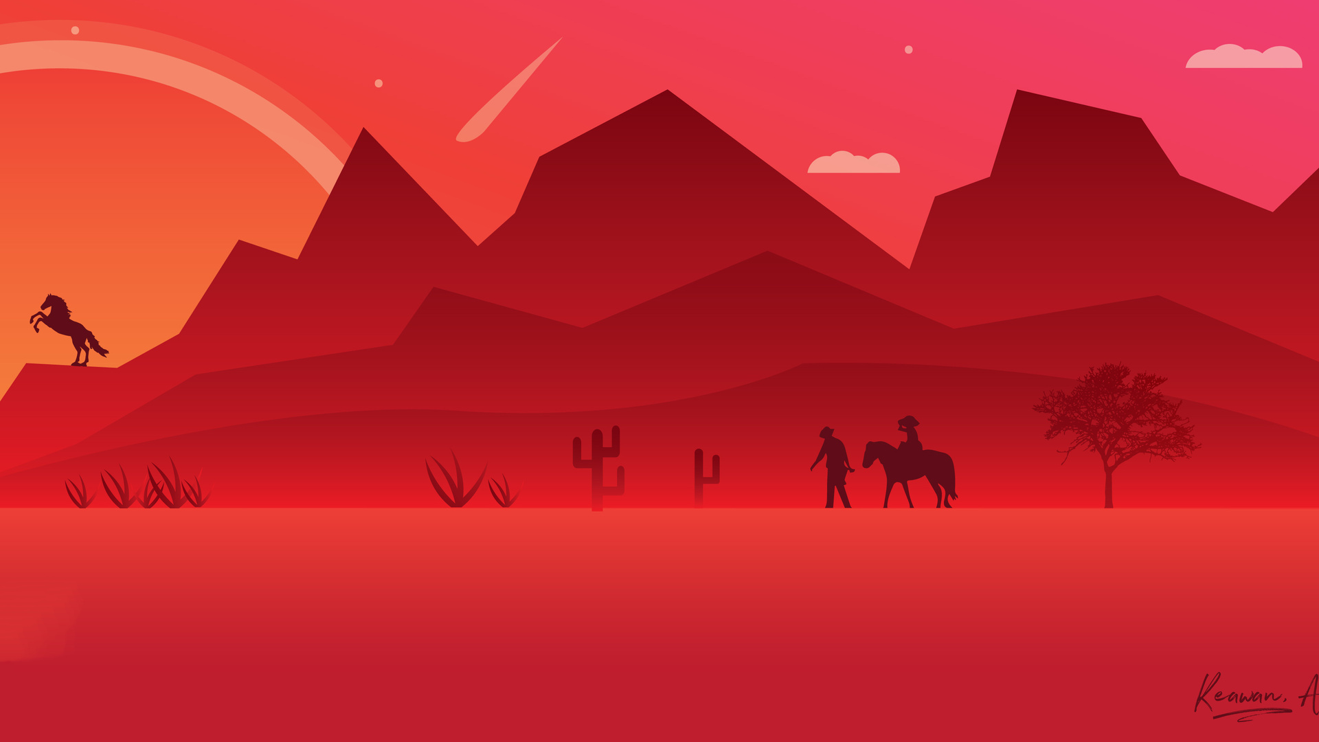 Red Dead Redemption 2 minimalistic wallpaper