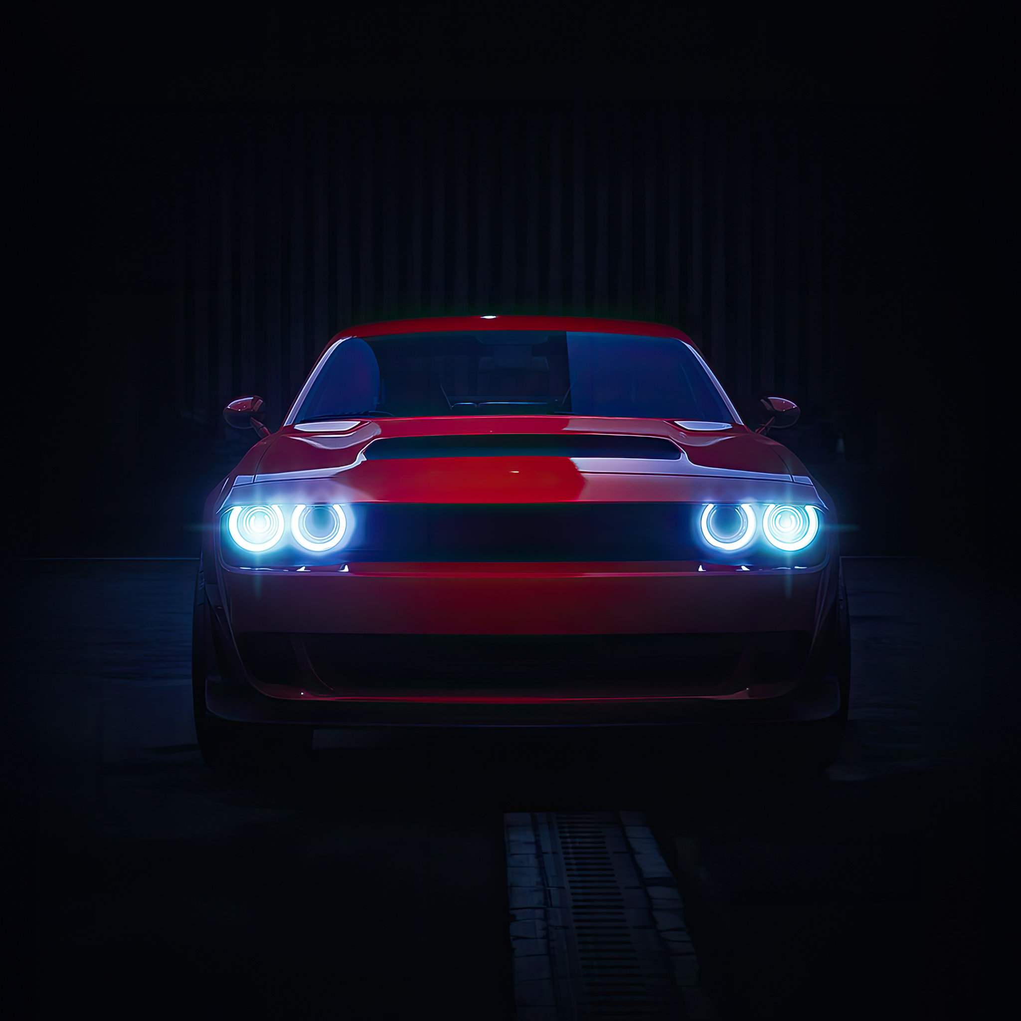 2048x2048 Red Dodge Challenger 4k Ipad Air ,HD 4k Wallpapers,Images ...