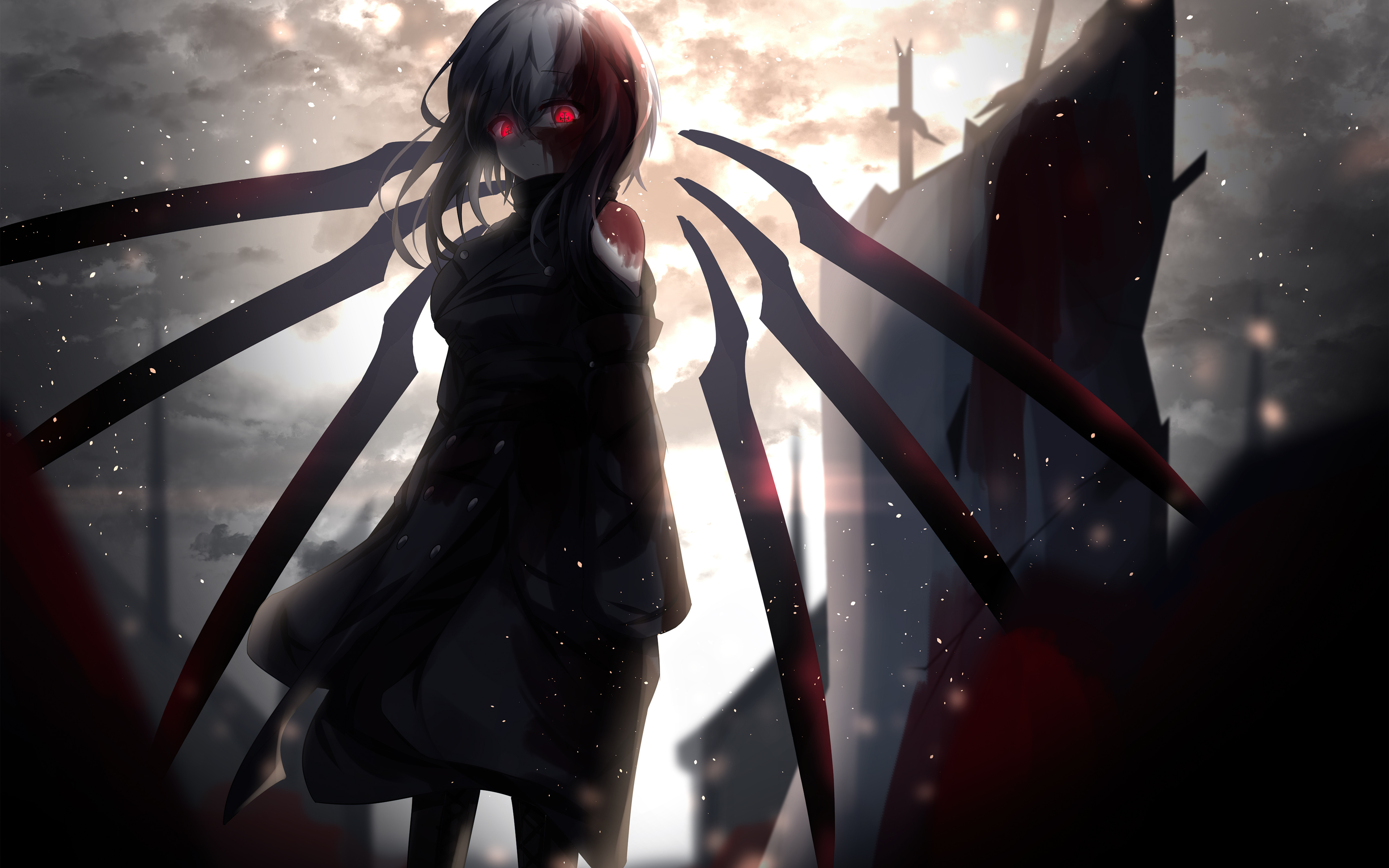 3840x2400 Red Glowing Eyes Anime Girl 5k 4k HD 4k Wallpapers, Images,  Backgrounds, Photos and Pictures