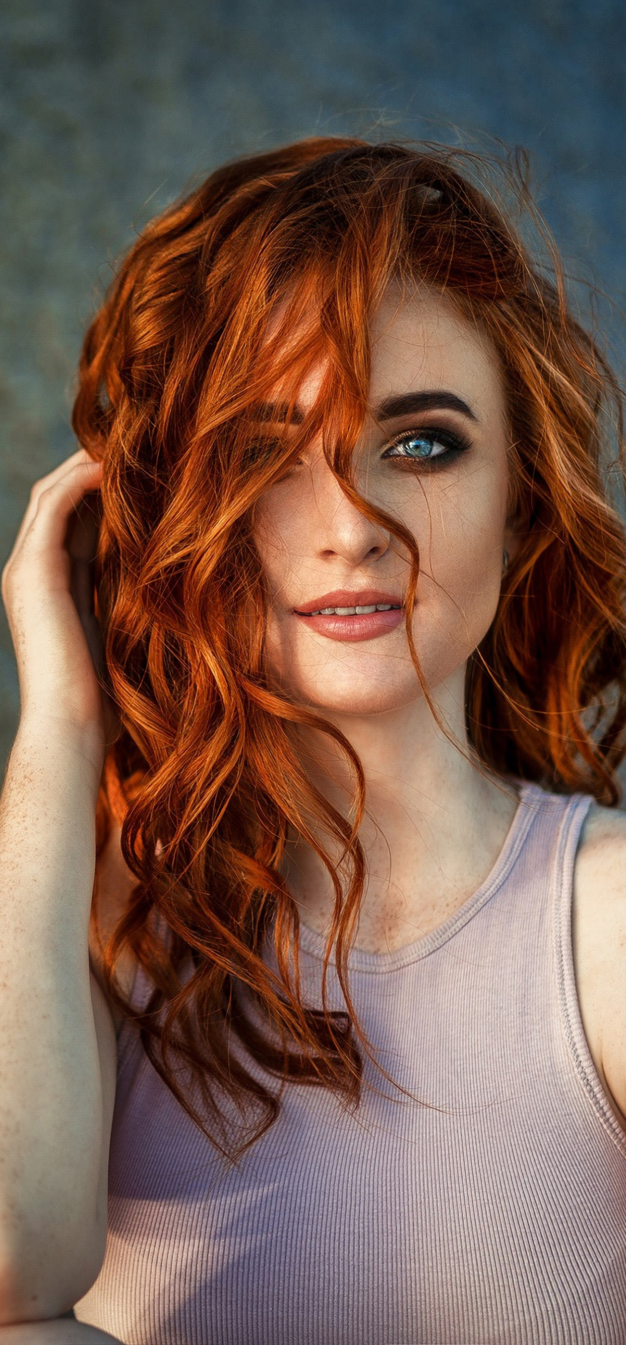 1242x2668 Red Head Beautiful Girl 4k Iphone XS MAX ,HD 4k Wallpapers ...