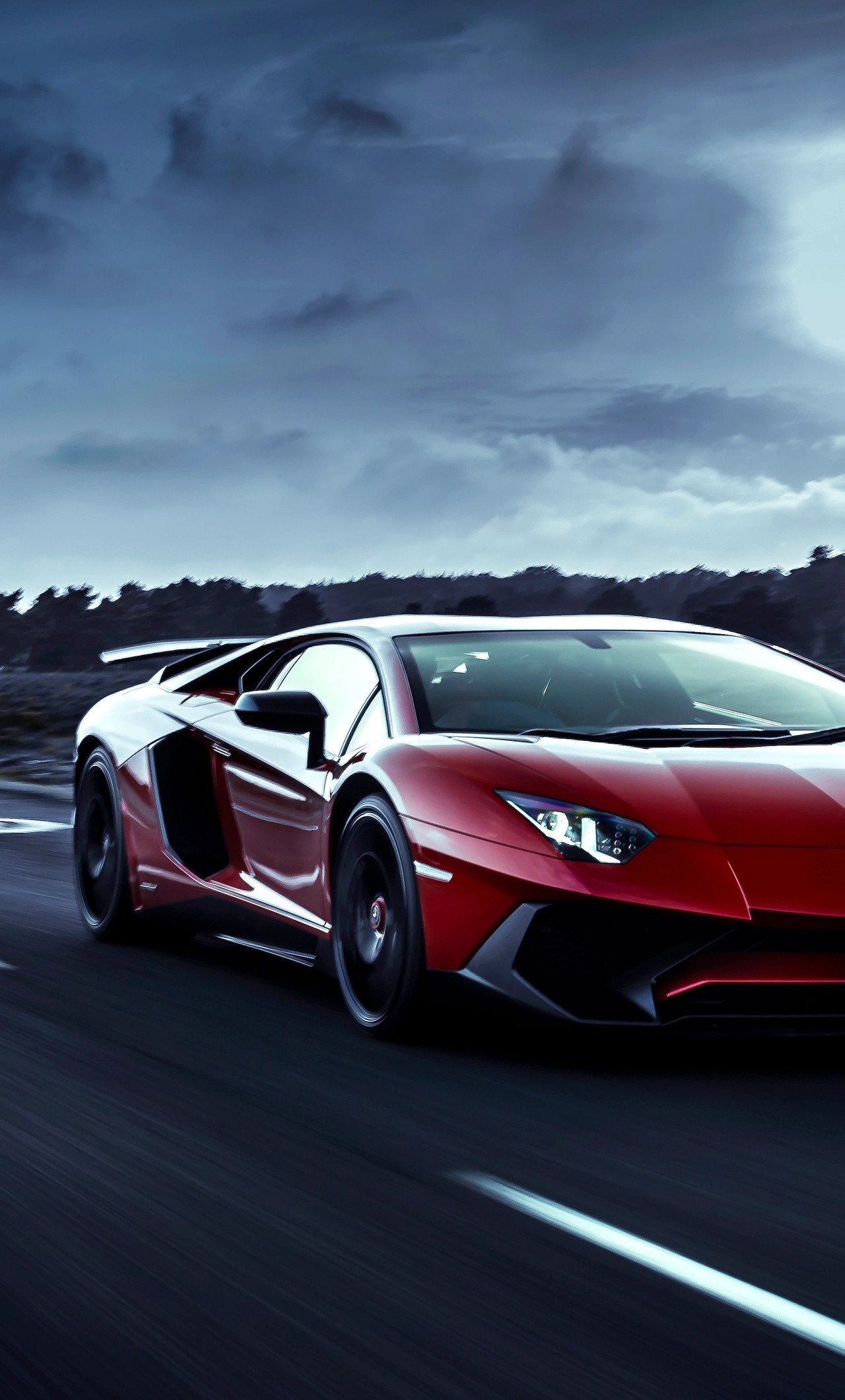 1280x21 Red Lamborghini Aventador Moon Night Iphone 6 Hd 4k Wallpapers Images Backgrounds Photos And Pictures