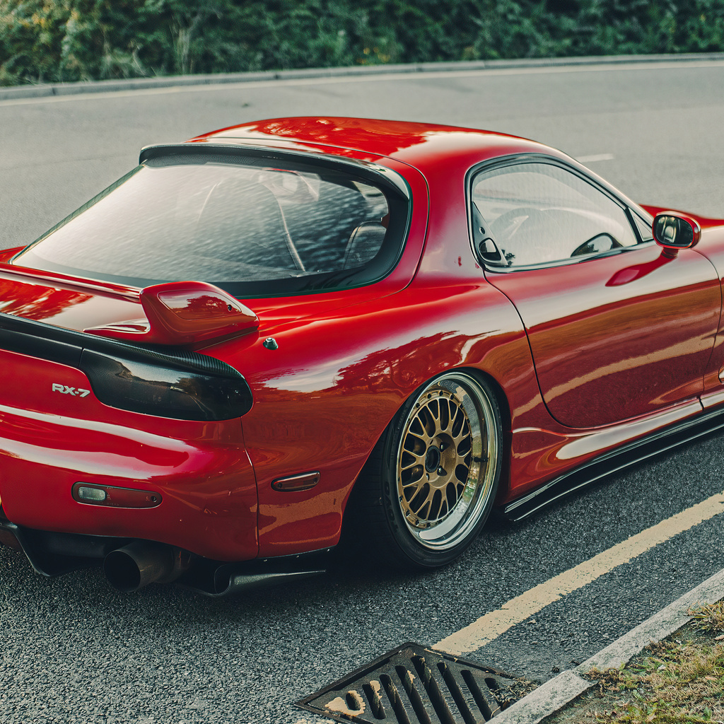 1024x1024 Red Mazda Rx7 1024x1024 Resolution HD 4k Wallpapers, Images ...