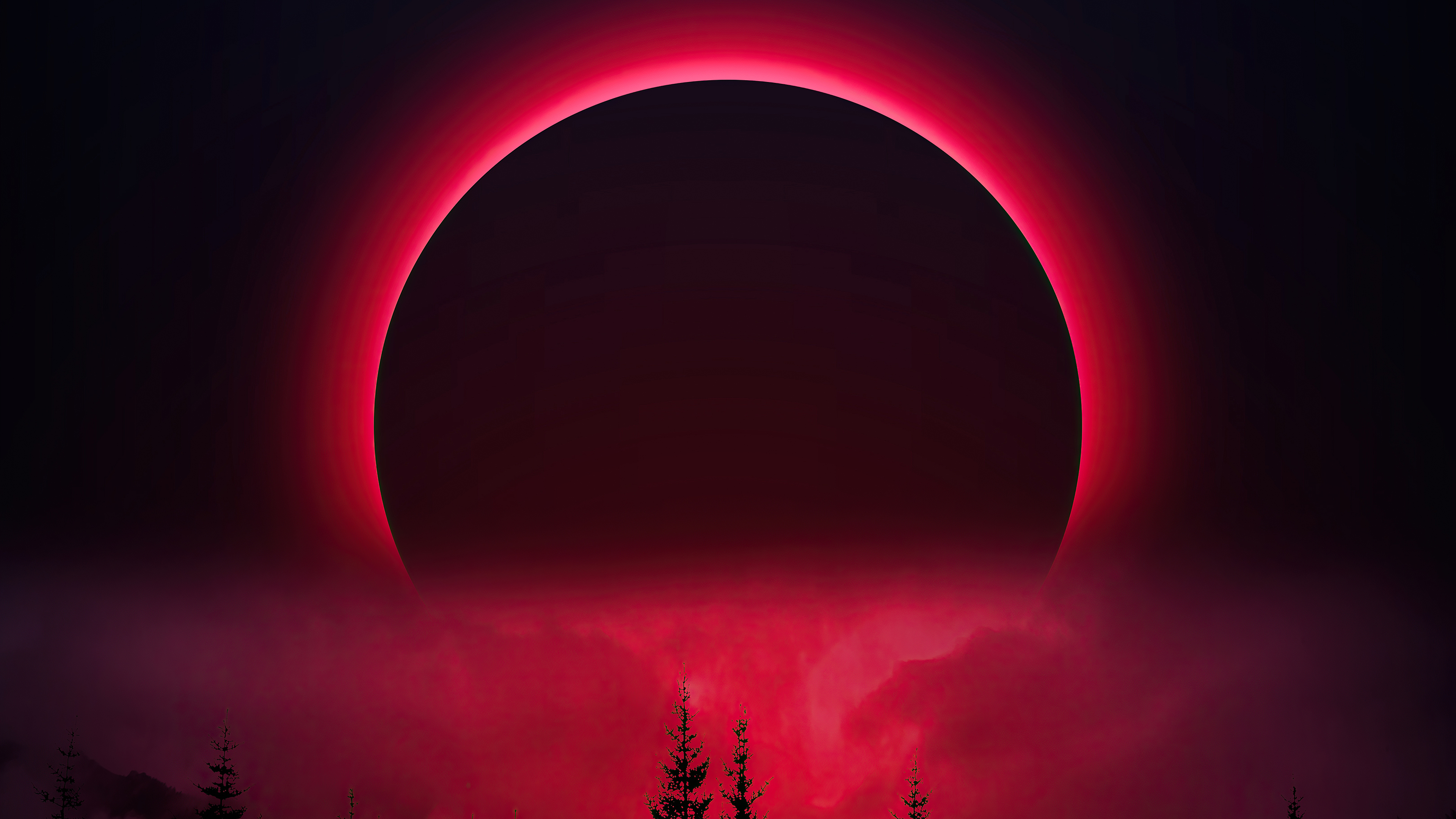 3840x2160 Red Moon 4k Hd 4k Wallpapers Images Backgrounds Photos And Pictures