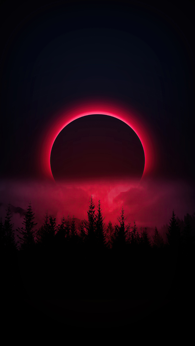 640x1136 Red Moon iPhone 5,5c,5S,SE ,Ipod Touch HD 4k Wallpapers ...
