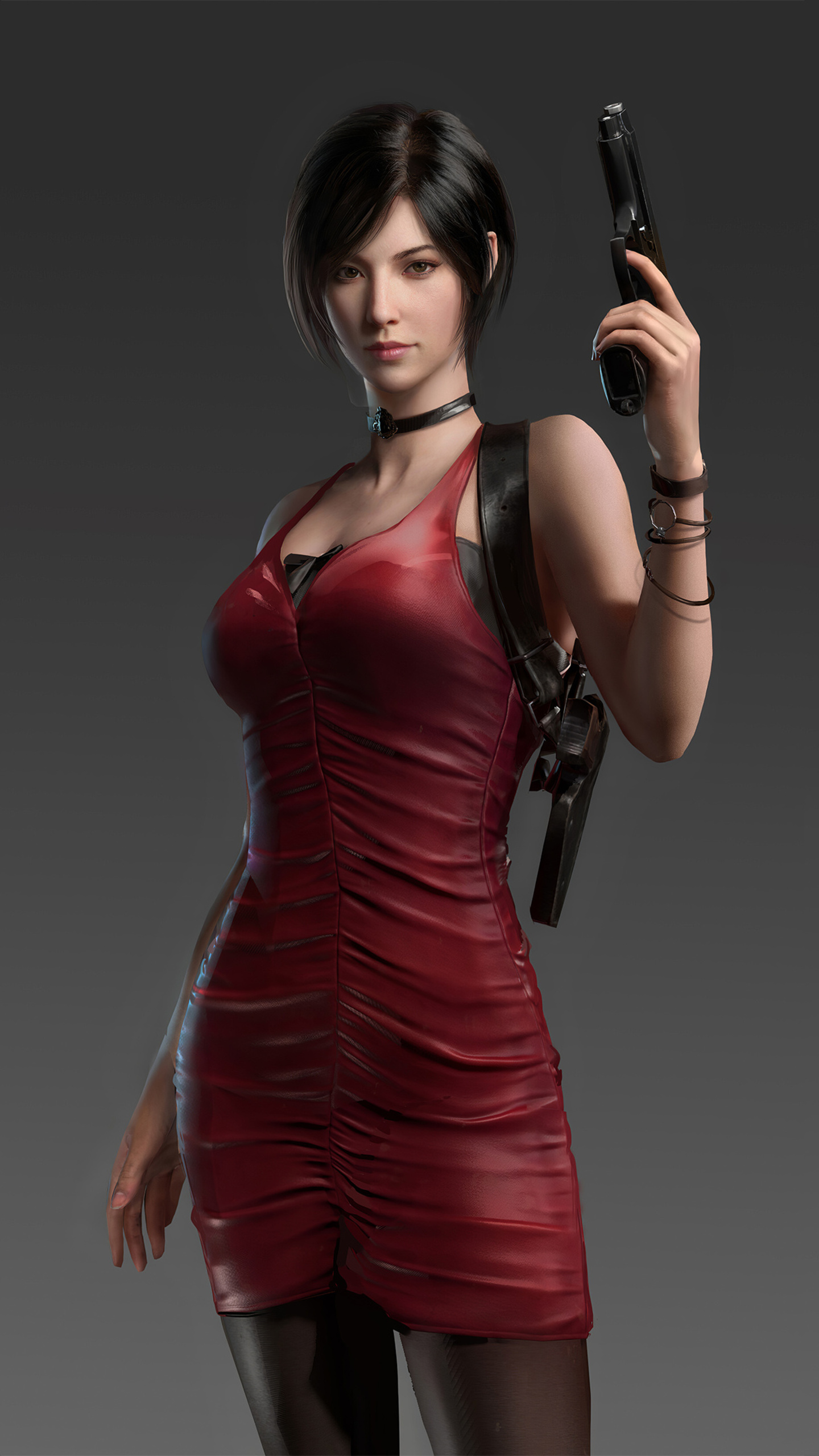 Download 1125x2436 Resident Evil 2, Ada Wong, Short Hair 