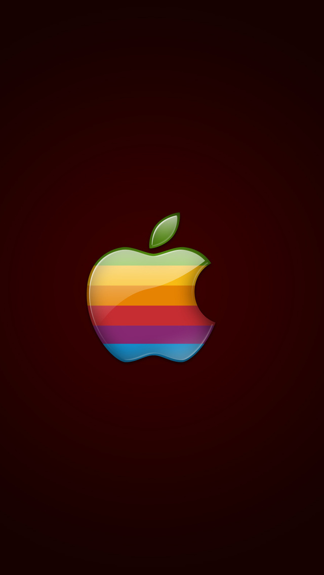 retro apple logo wallpaper