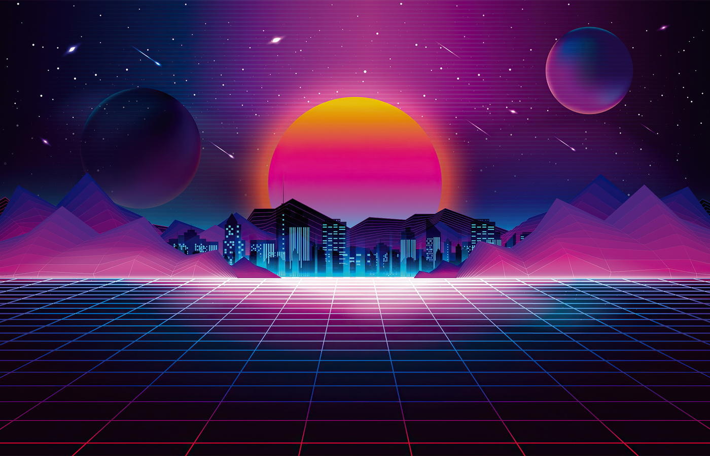 1400x900 Retro City Sunset 4k Wallpaper,1400x900 Resolution HD 4k ...