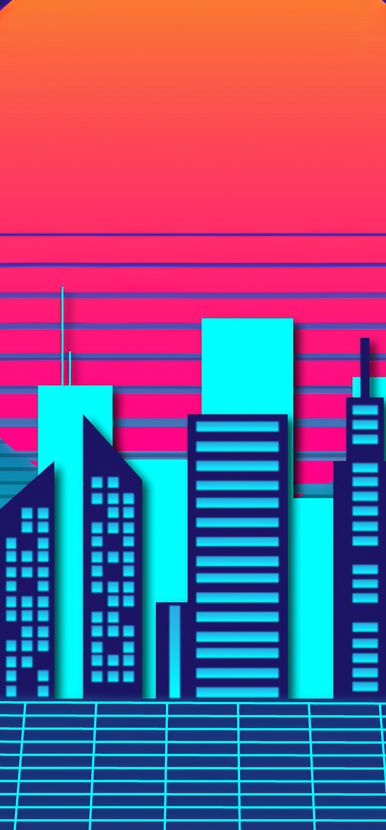 1242x2668 Retro City Wave 4k Iphone XS MAX ,HD 4k Wallpapers,Images