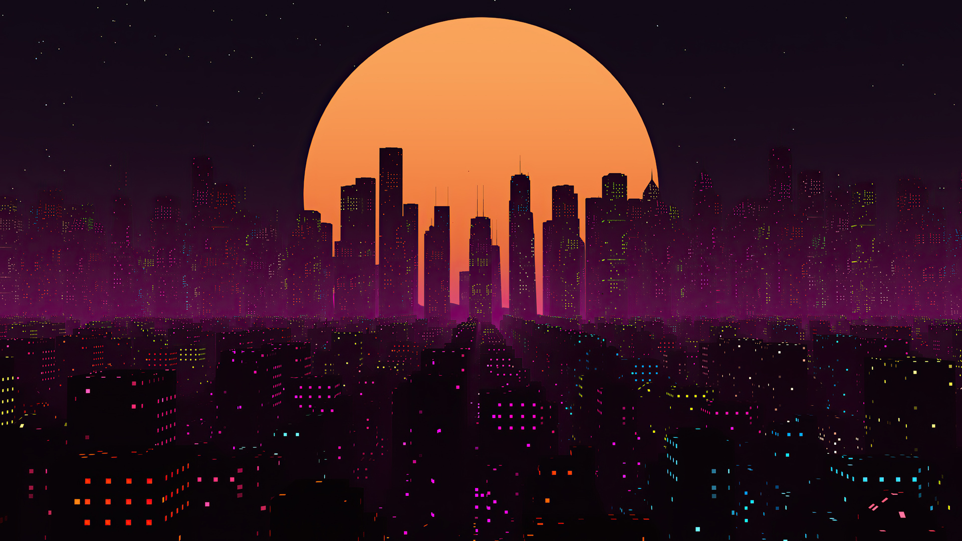 Neon Lights City Cyberpunk HD Wallpaper - KDE Store
