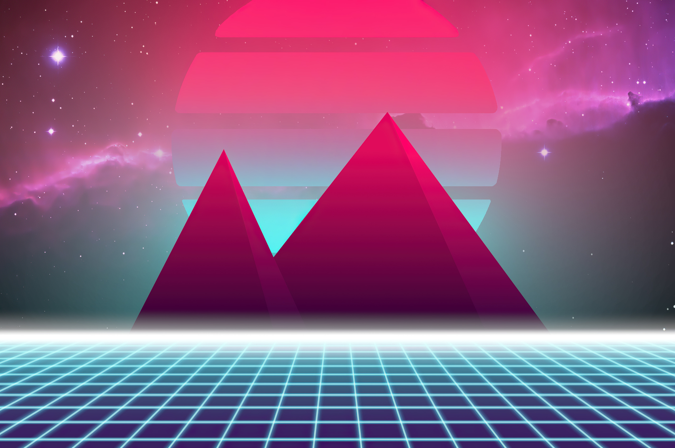 2560x1700 Retrowave Pyramid In Space 4k Chromebook Pixel HD 4k ...