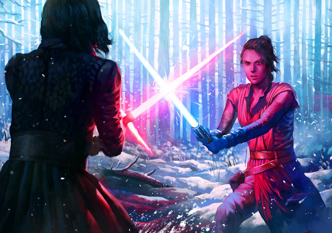 1280x900 Rey And Kylo Ren Art 1280x900 Resolution HD 4k Wallpapers ...