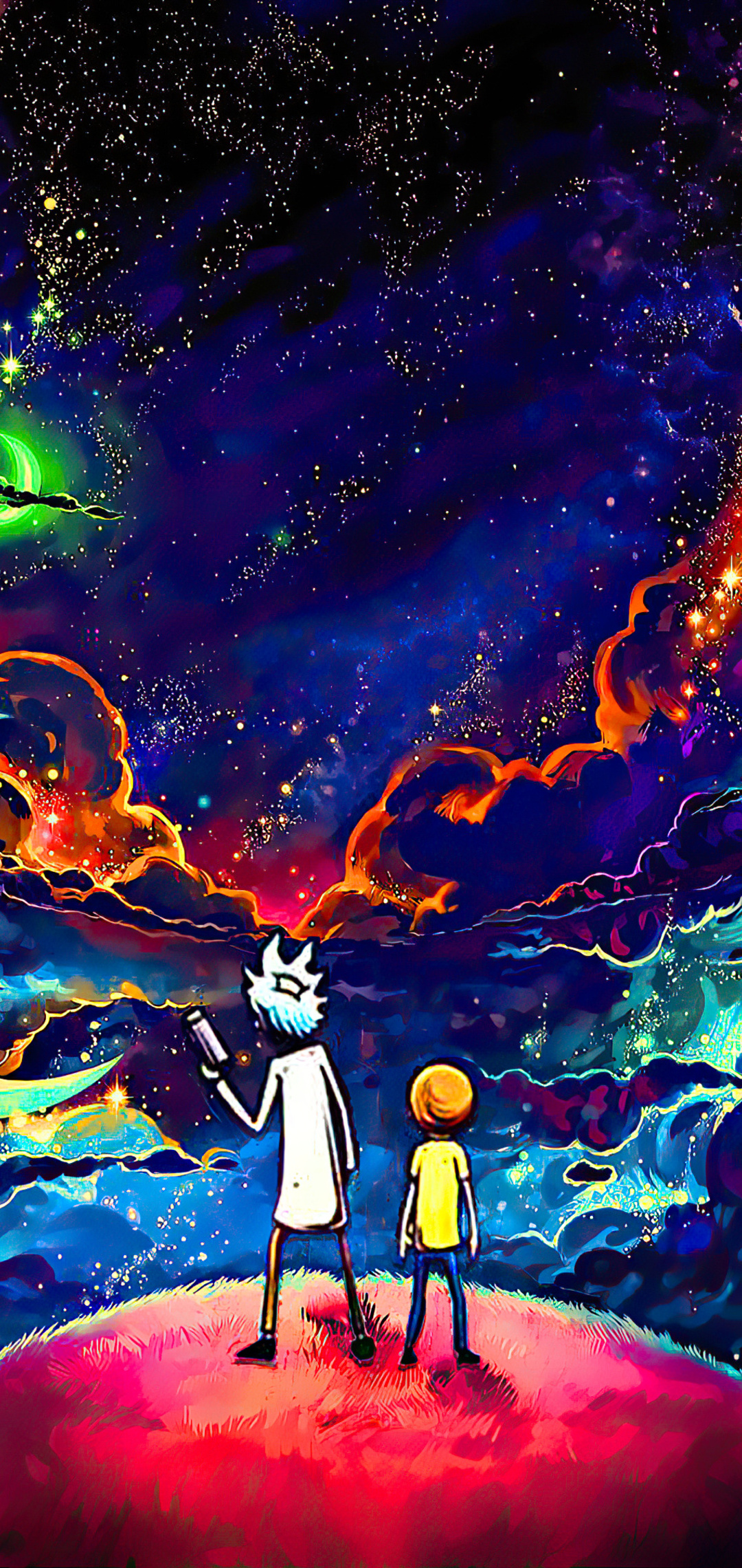 1080x2280 Rick And Morty Orange Space Art 4k One Plus 6,Huawei p20,Honor  view 10,Vivo y85,Oppo f7,Xiaomi Mi A2 ,HD 4k Wallpapers,Images,Backgrounds,Photos  and Pictures