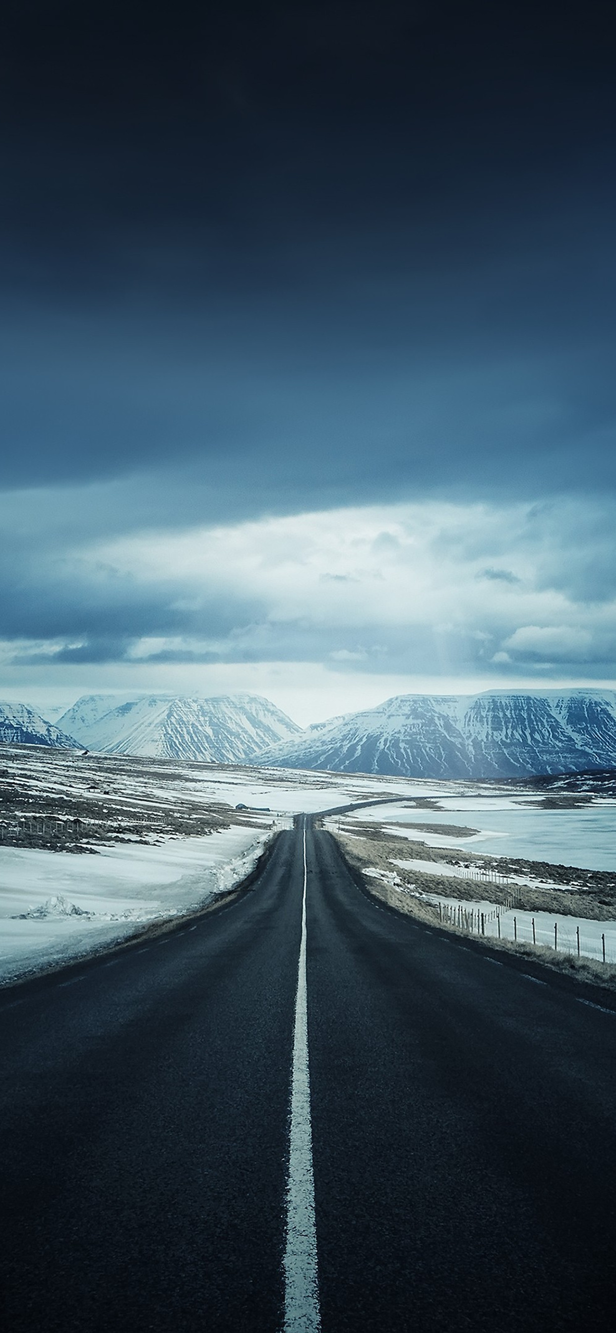 1242x2688 Road Iceland Clouds Highway Mountains Landscape 4k Iphone XS