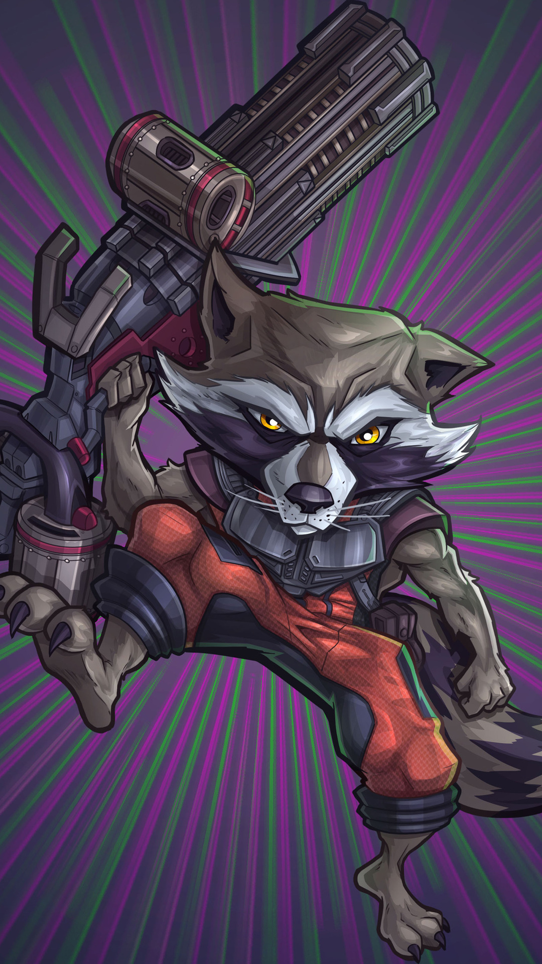 Rocket Raccoon Digital Artwork In 1080x1920 Resolution. 